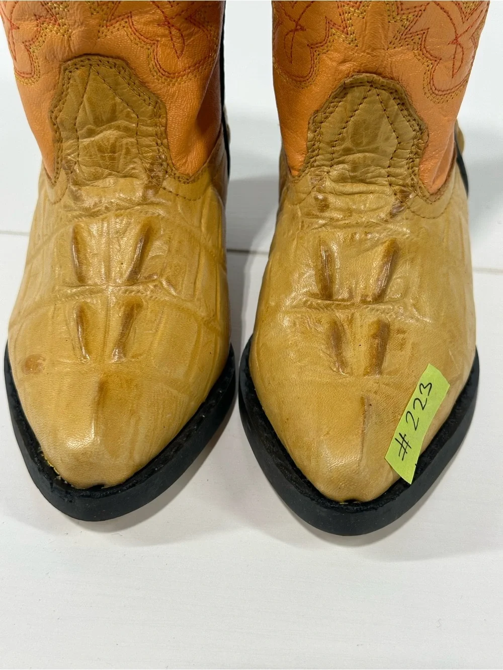 #223 Kids Pony Leather Cowboy Boots